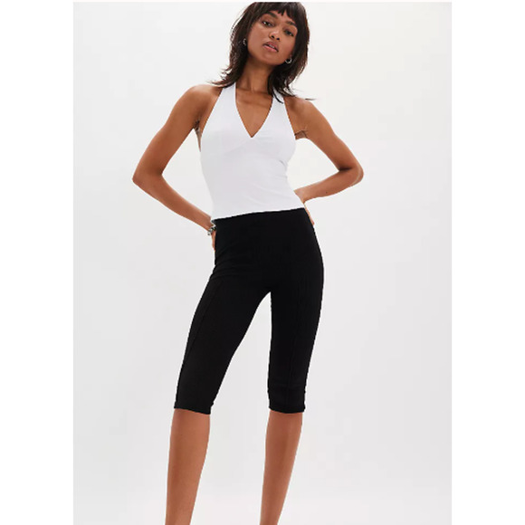 S Free People Intimately White Still Here Halter Crop Top NWT - Picture 3 of 6